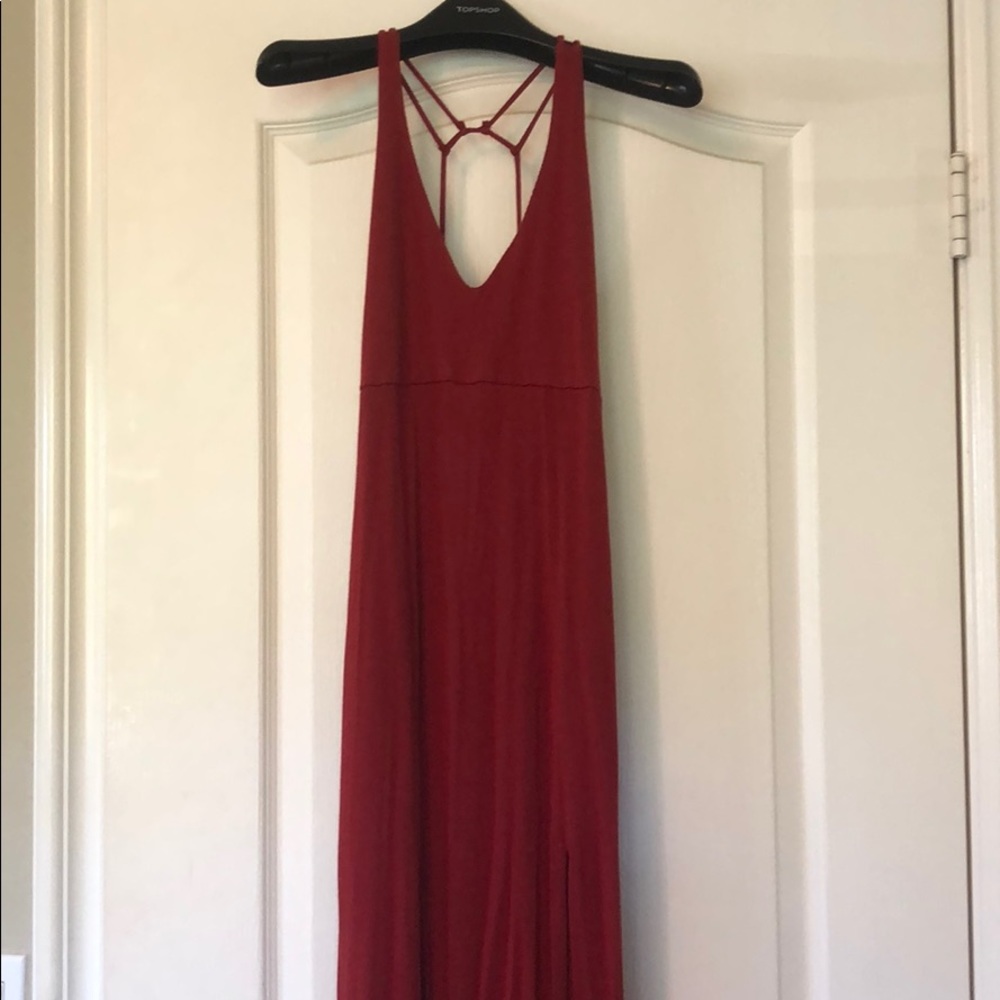 Urban outfitters red dress with open back